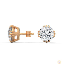 1.30 CT. Floral Crown Lab Diamond Studs