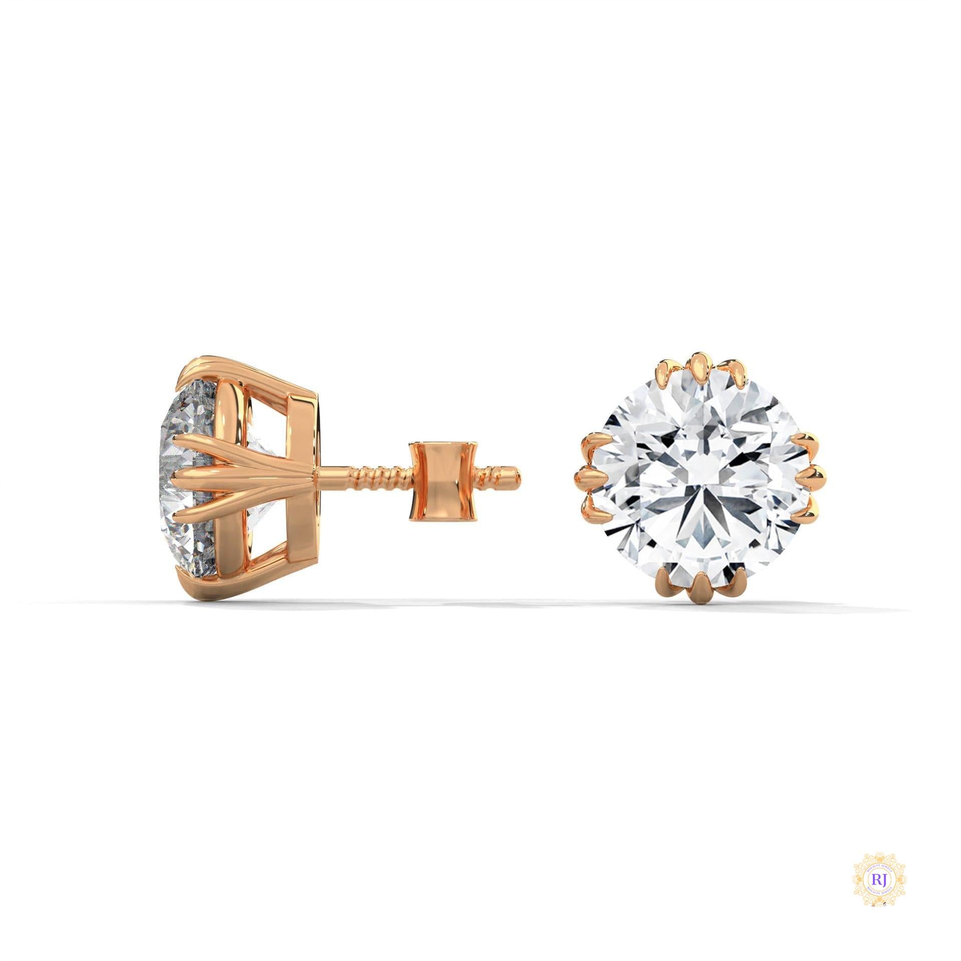 1.30 CT. Floral Crown Lab Diamond Studs