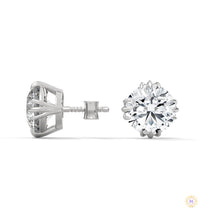 1.30 CT. Floral Crown Lab Diamond Studs