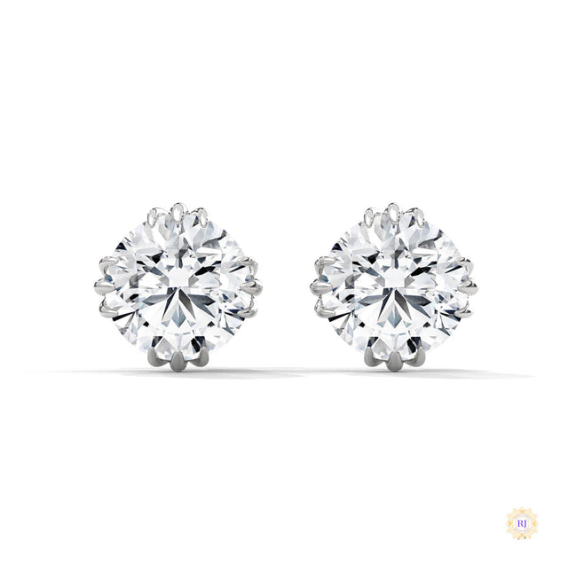 1.30 CT. Floral Crown Lab Diamond Studs
