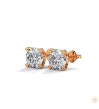1.30 CT. Heart Prong Solitaire Diamond Studs