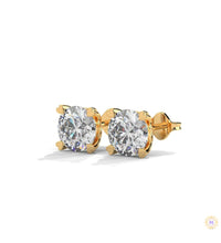 1.30 CT. Heart Prong Solitaire Diamond Studs