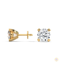 1.30 CT. Heart Prong Solitaire Diamond Studs