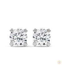 1.30 CT. Heart Prong Solitaire Diamond Studs