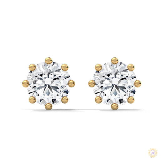 1.30 CT. Lab Diamond Stud Earrings (8-Prong)