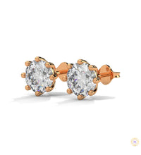 1.30 CT. Lab Diamond Stud Earrings (8-Prong)
