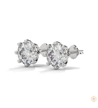 1.30 CT. Lab Diamond Stud Earrings (8-Prong)