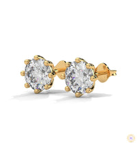 1.30 CT. Lab Diamond Stud Earrings (8-Prong)