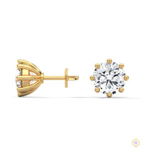 1.30 CT. Lab Diamond Stud Earrings (8-Prong)