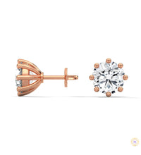 1.30 CT. Lab Diamond Stud Earrings (8-Prong)