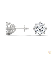 1.30 CT. Lab Diamond Stud Earrings (8-Prong)
