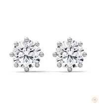 1.30 CT. Lab Diamond Stud Earrings (8-Prong)