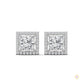 1.30 CT. Princess-Cut Diamond Halo Stud Earrings
