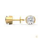 1.30 CT. Round Bezel Diamond Stud Earrings