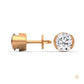 1.30 CT. Round Bezel Diamond Stud Earrings