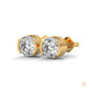 1.30 CT. Round Bezel Diamond Stud Earrings