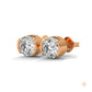 1.30 CT. Round Bezel Diamond Stud Earrings