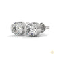 1.30 CT. Round Bezel Diamond Stud Earrings
