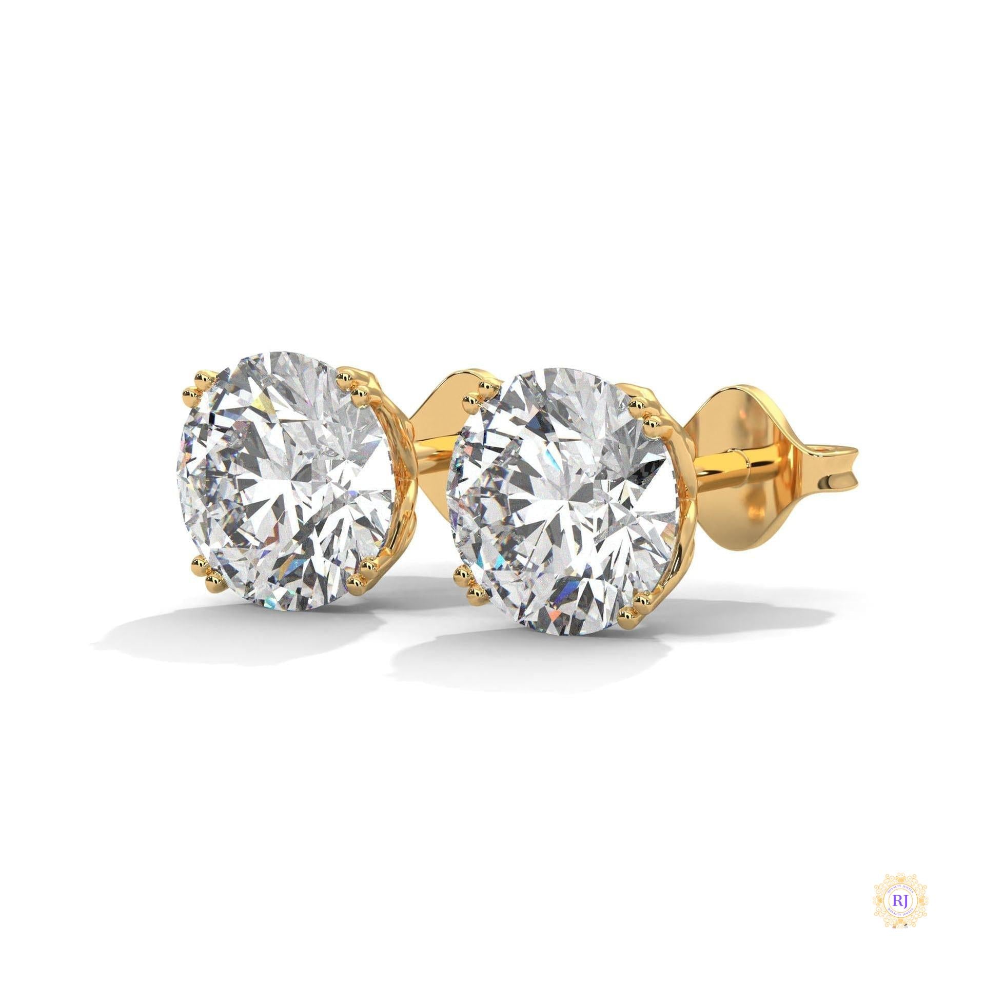 1.30 CT. Round Diamond Stud Earrings