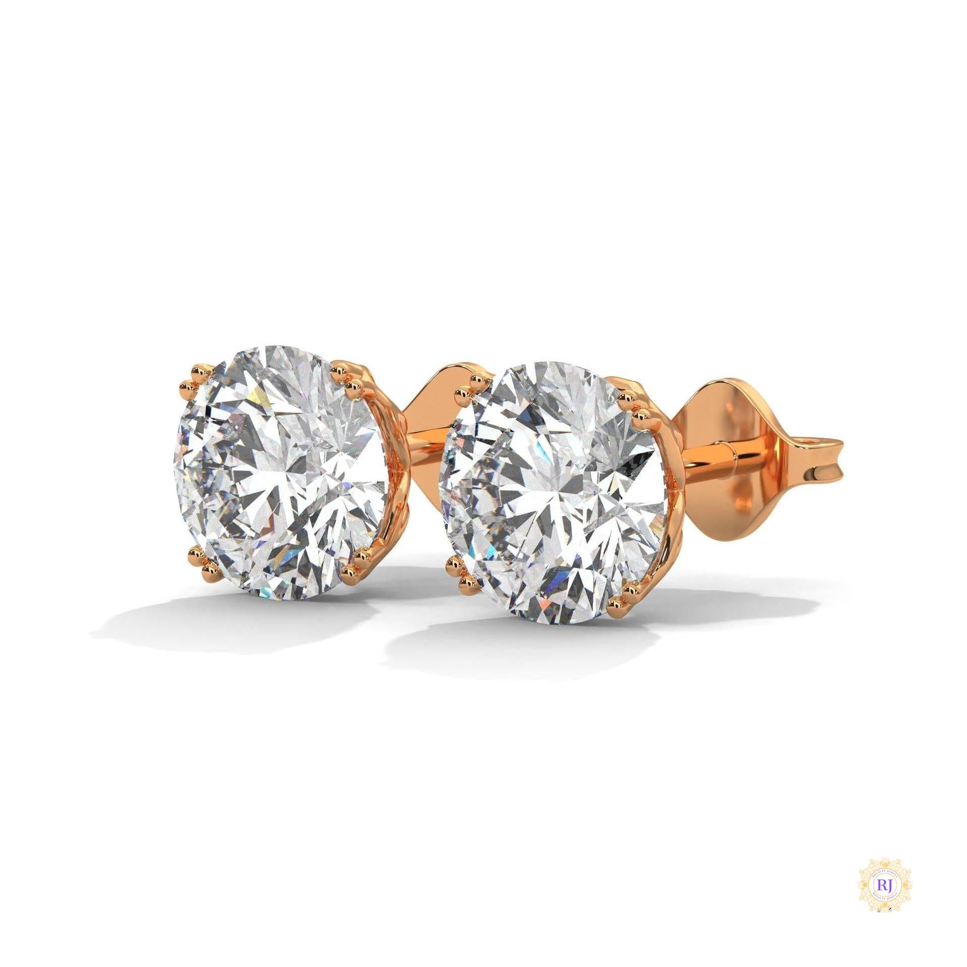 1.30 CT. Round Diamond Stud Earrings