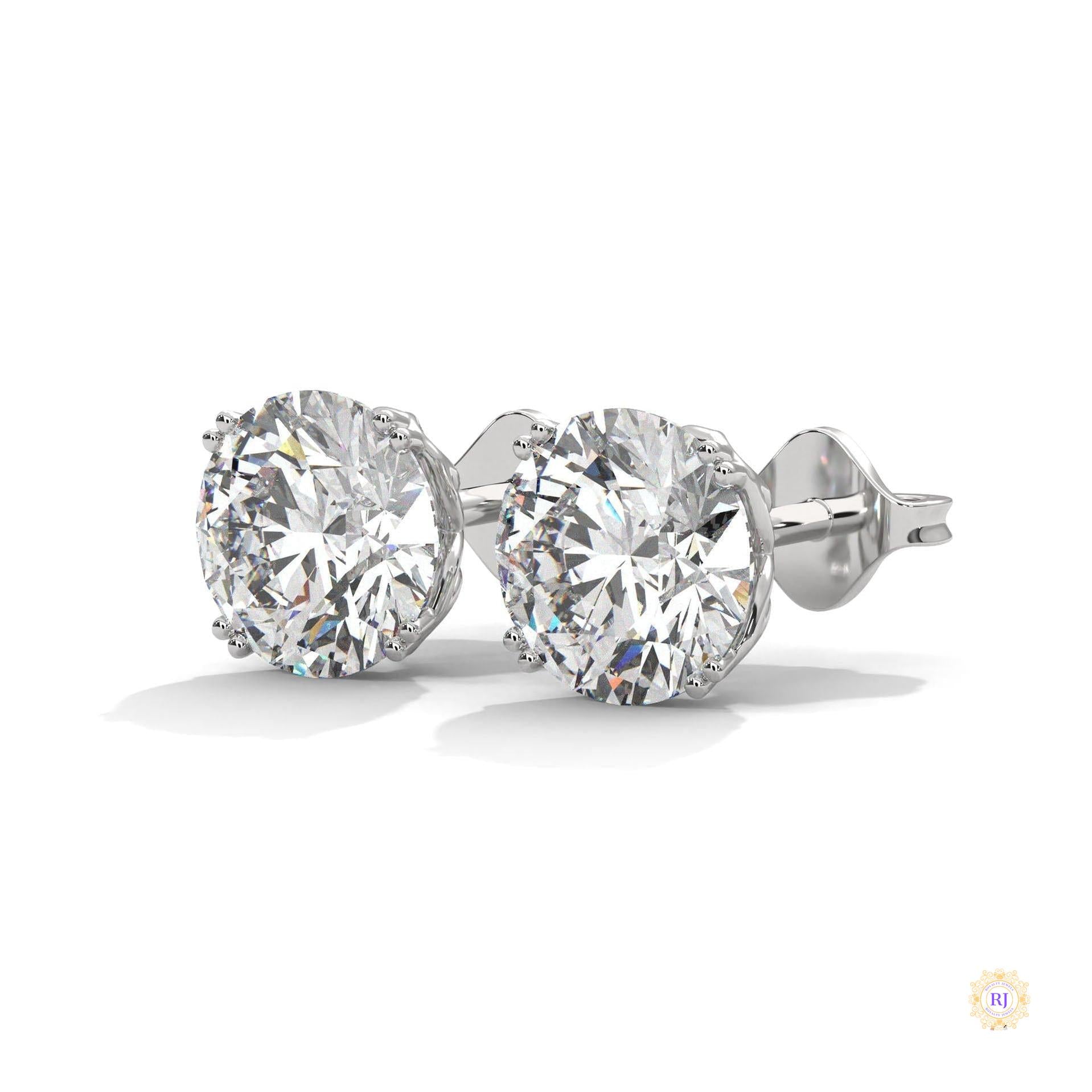 1.30 CT. Round Diamond Stud Earrings