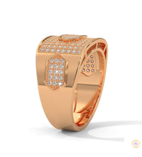 1.35 Ct. Hexagon Pavé Lab Diamond Men’s Ring
