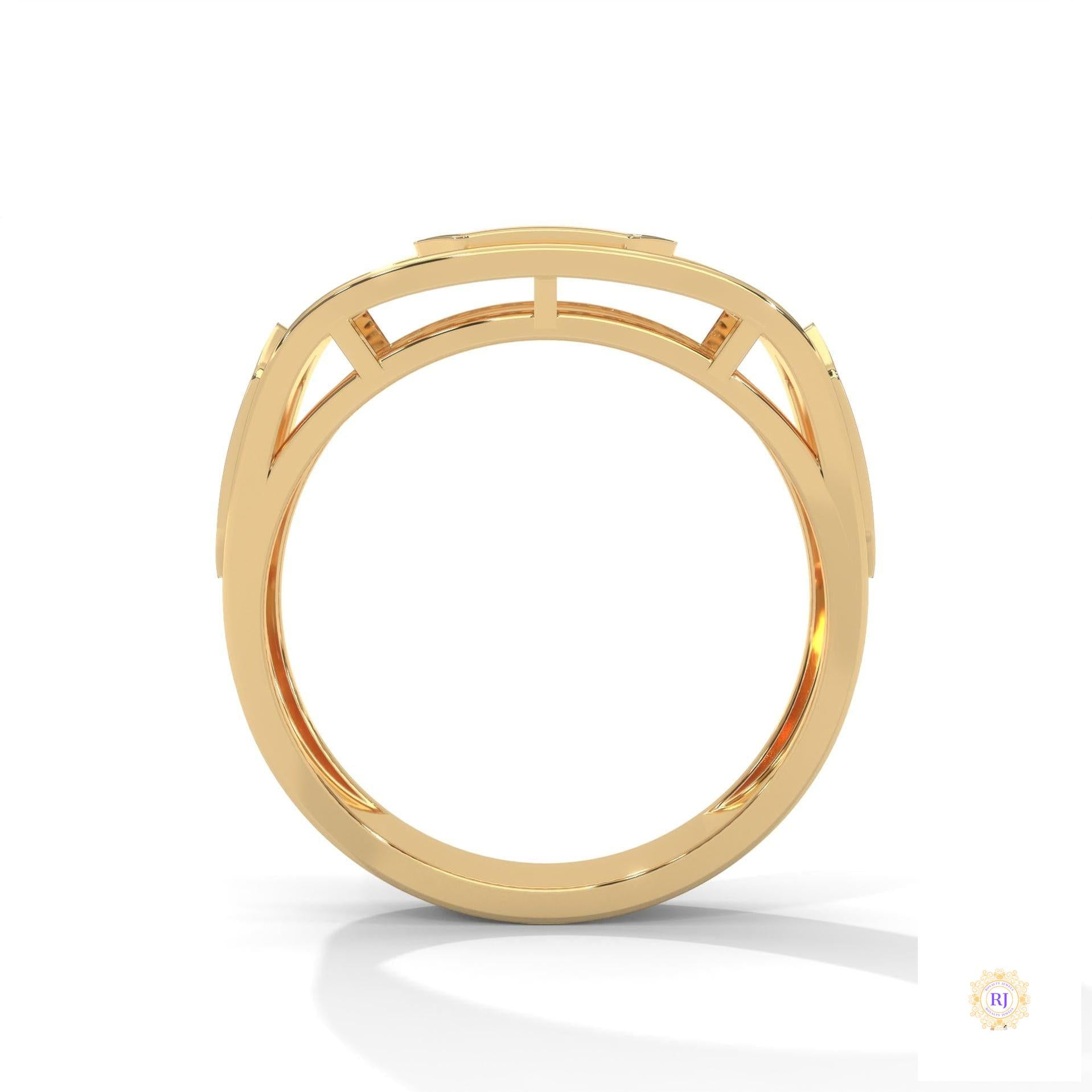 1.35 Ct. Hexagon Pavé Lab Diamond Men’s Ring