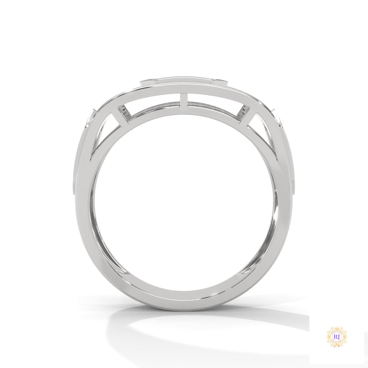 1.35 Ct. Hexagon Pavé Lab Diamond Men’s Ring