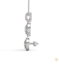 1.40 CT. Halo Diamond Pendant & Studs Set