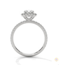 1.40 Ct. Cushion Halo Lab Diamond Engagement Ring