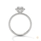 1.40 Ct. Cushion Halo Lab Diamond Engagement Ring