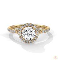1.45 Ct. Floral Halo Lab Diamond Engagement Ring
