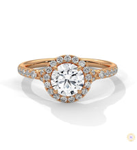 1.45 Ct. Floral Halo Lab Diamond Engagement Ring