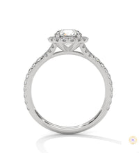 1.45 Ct. Floral Halo Lab Diamond Engagement Ring
