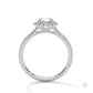 1.45 Ct. Floral Halo Lab Diamond Engagement Ring