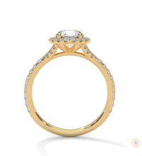 1.45 Ct. Floral Halo Lab Diamond Engagement Ring
