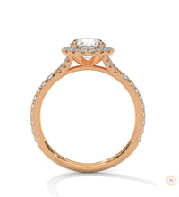 1.45 Ct. Floral Halo Lab Diamond Engagement Ring