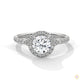 1.45 Ct. Floral Halo Lab Diamond Engagement Ring