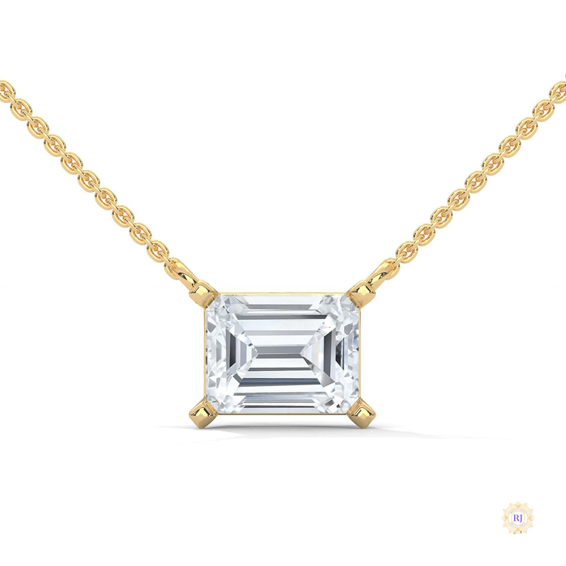1.5 CT. Asscher Lab Diamond Pendant