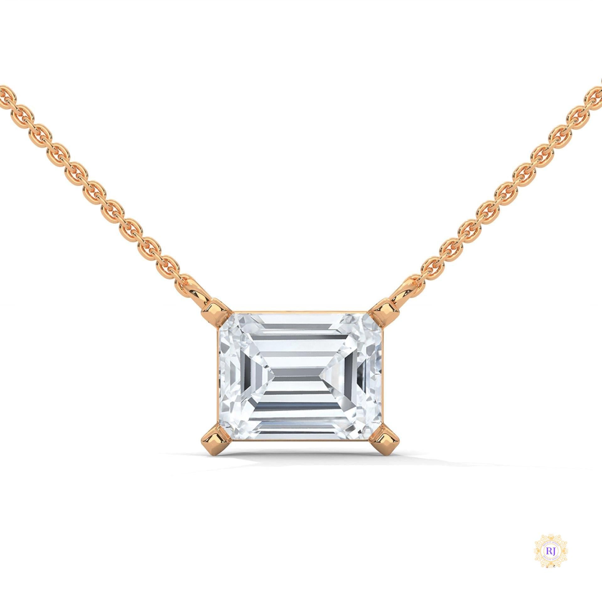 1.5 CT. Asscher Lab Diamond Pendant