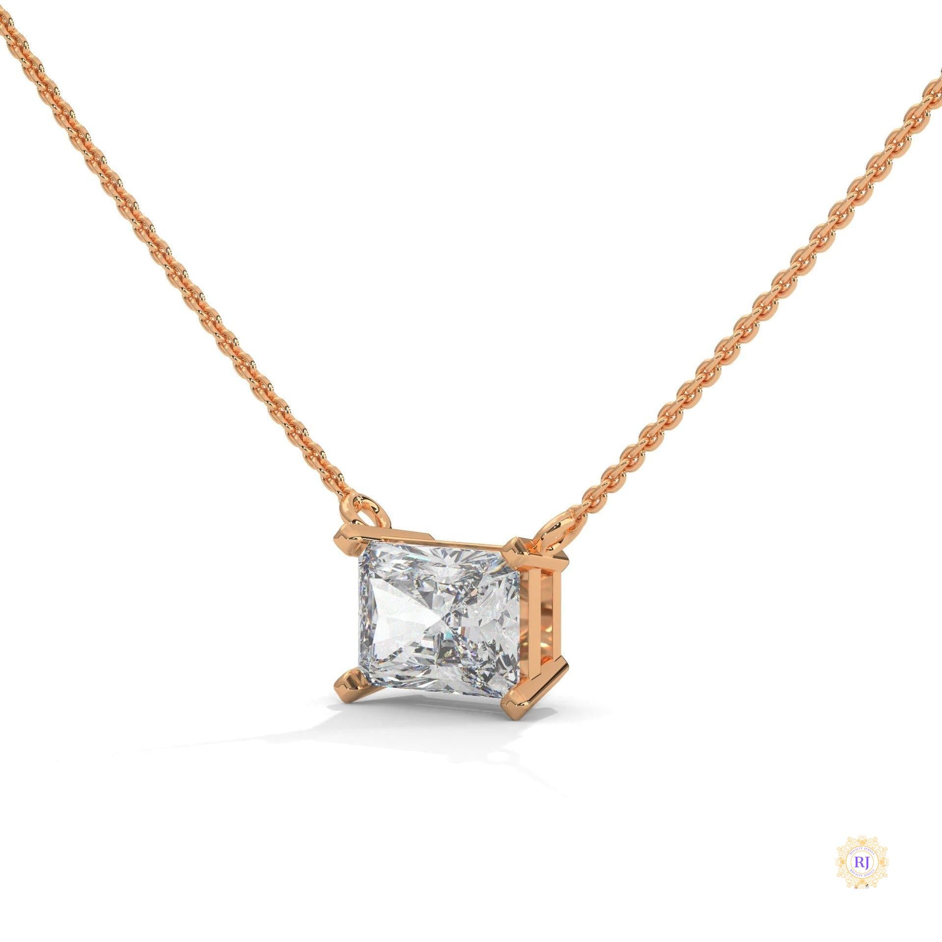 1.5 CT. Asscher Lab Diamond Pendant