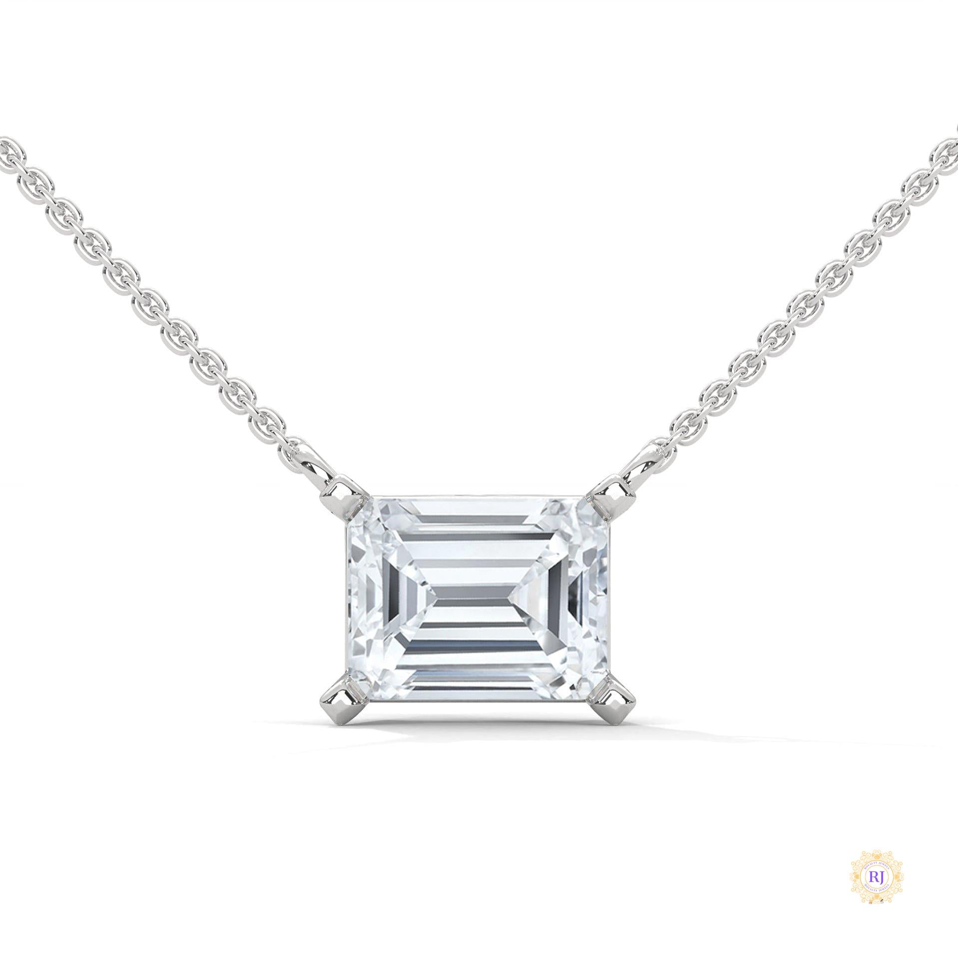 1.5 CT. Asscher Lab Diamond Pendant