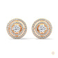 1.5 CT. Double Halo Diamond Stud Earrings