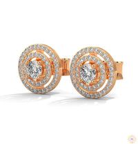 1.5 CT. Double Halo Diamond Stud Earrings