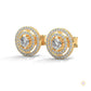 1.5 CT. Double Halo Diamond Stud Earrings