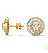 1.5 CT. Double Halo Diamond Stud Earrings