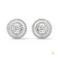 1.5 CT. Double Halo Diamond Stud Earrings
