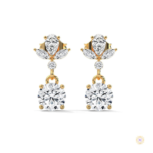1.5 CT. Marquise Drop Diamond Earrings