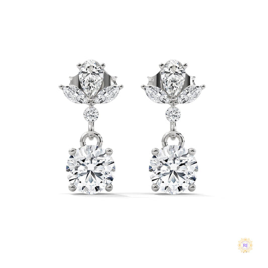 1.5 CT. Marquise Drop Diamond Earrings