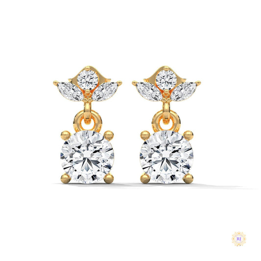 1.5 CT. Petite Floral Diamond Drops